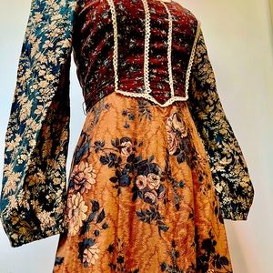 VINTAGE 1970sYOUNG EDWARDIAN SZ 11 DRESS SMALL
